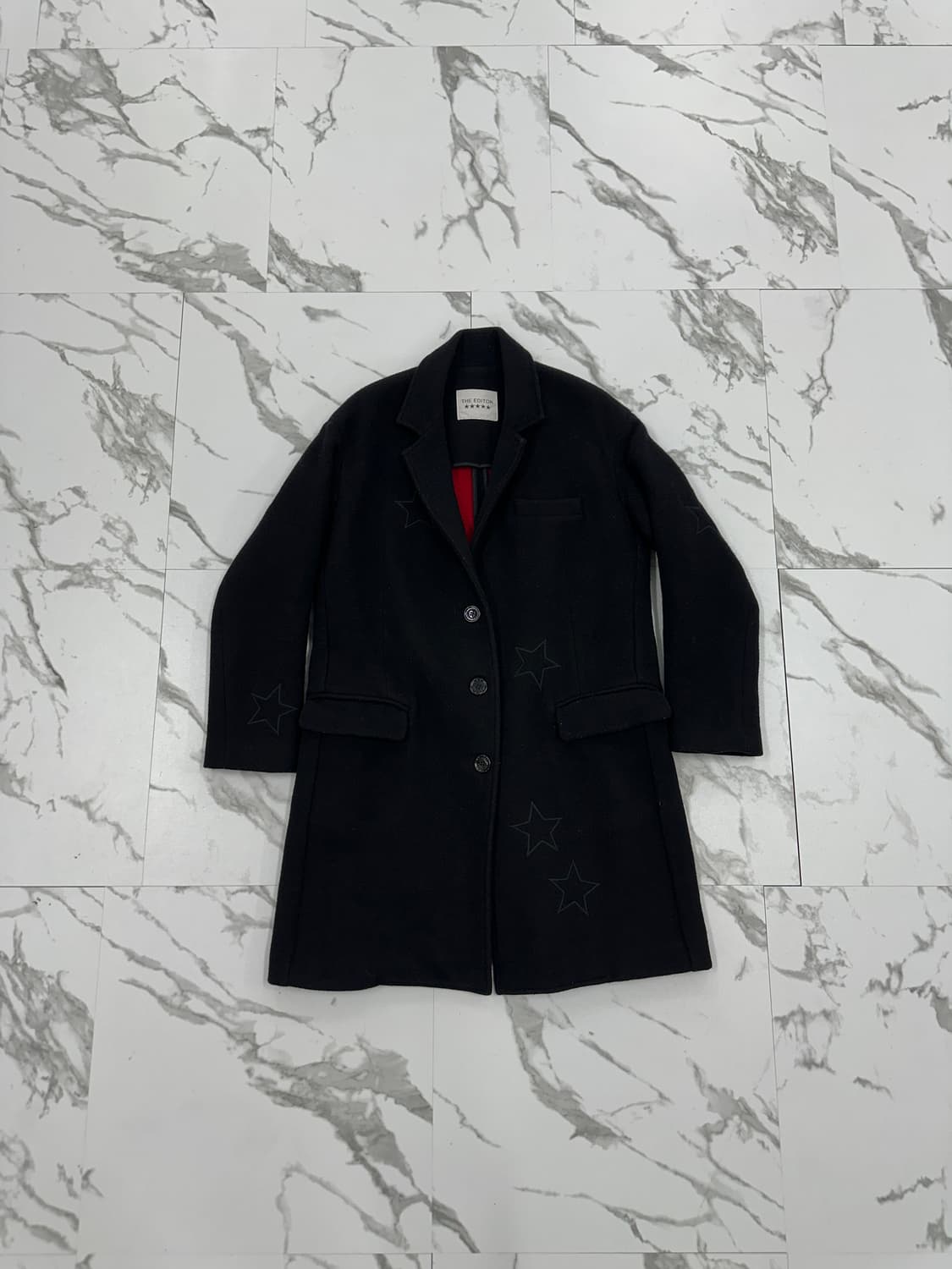더에디터 스타 자수 코트 상품이미지1