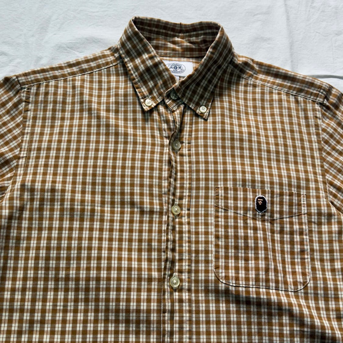 베이프 깅엄 체크 긴팔 셔츠 상품이미지2