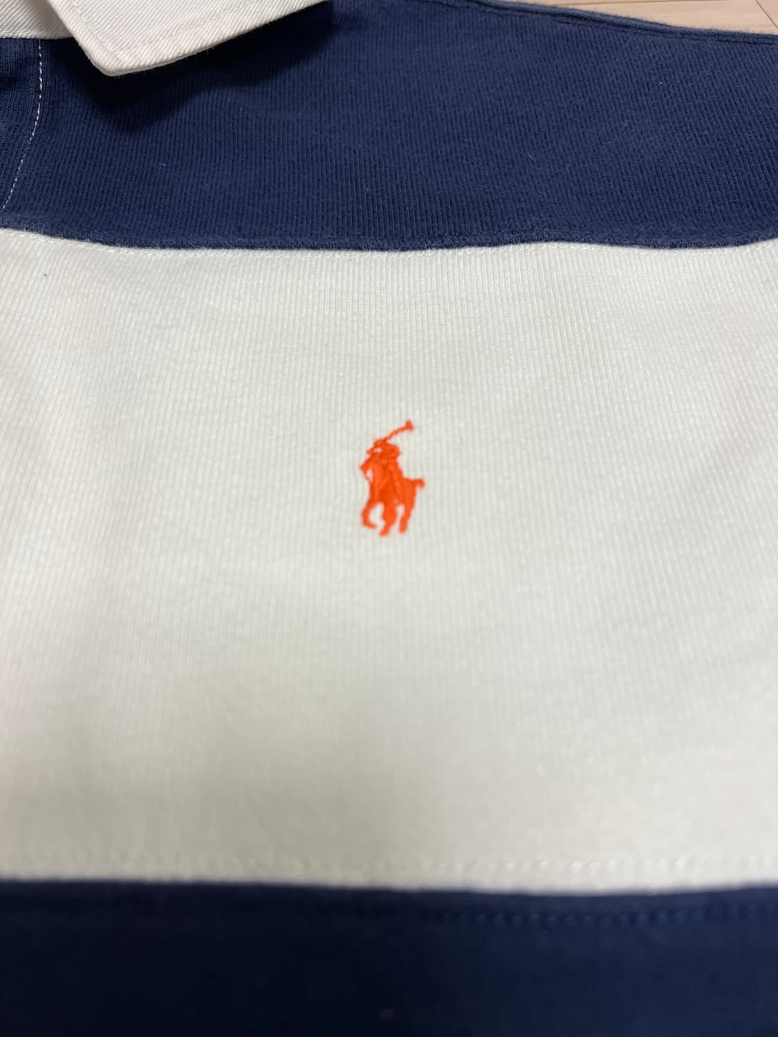 폴로 랄프로렌 럭비티 셔츠 네이비 화이트 스트라이프 / XL 상품이미지7