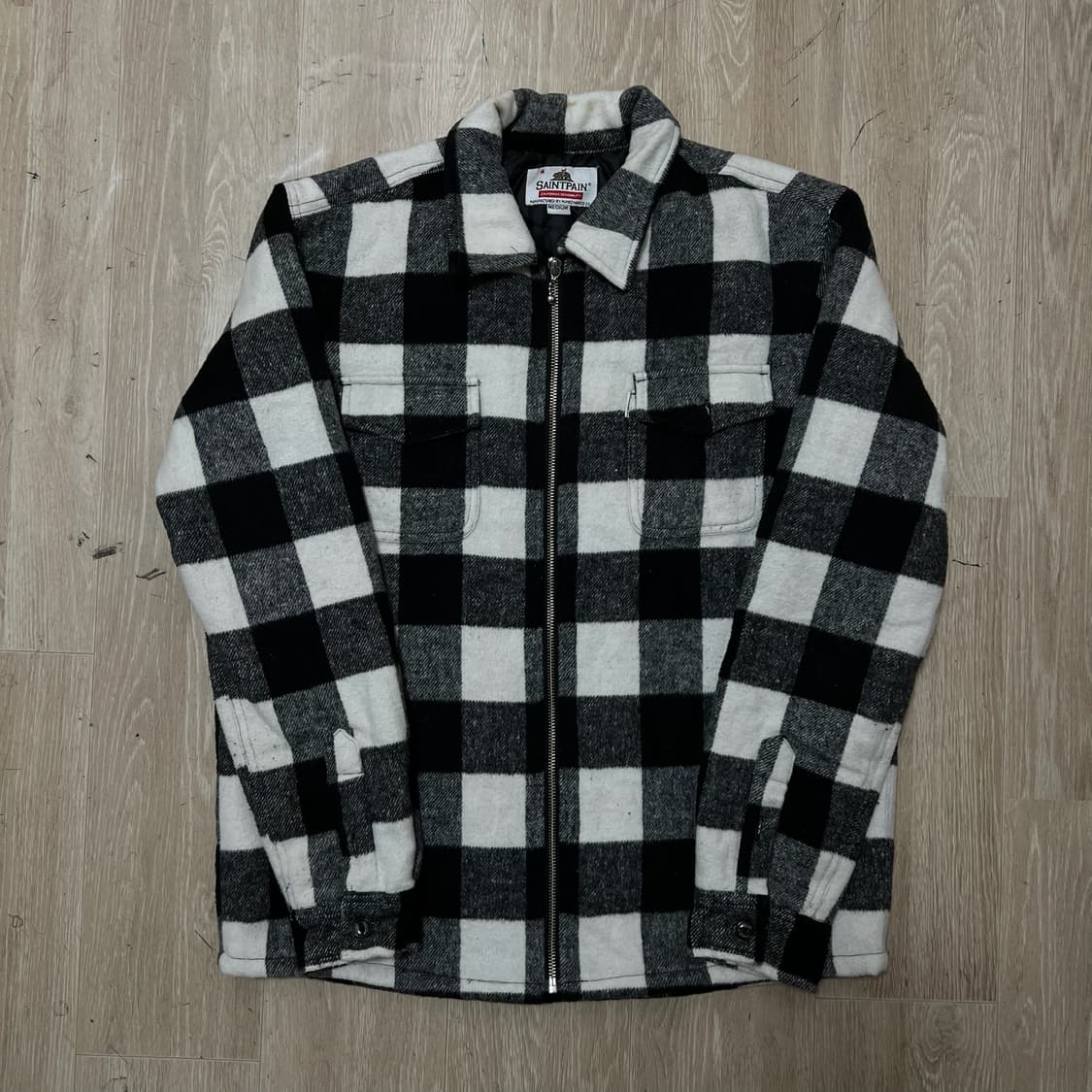 세인트페인 누빔 체크 코치자켓 M/95  상품이미지1