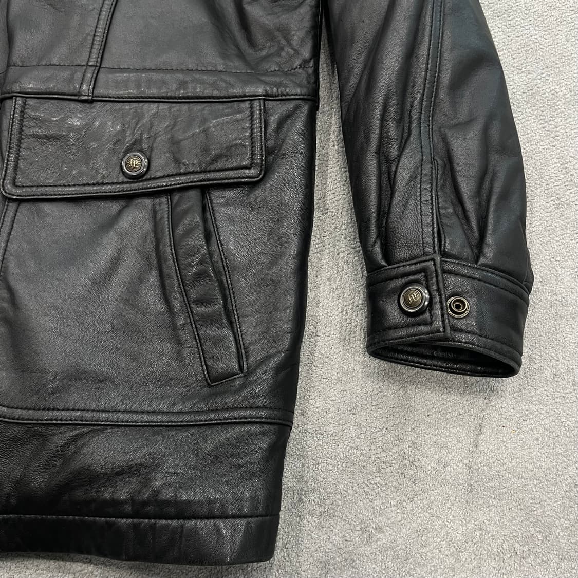 100 빈티지 양가죽 블랙 레더자켓 상품이미지3