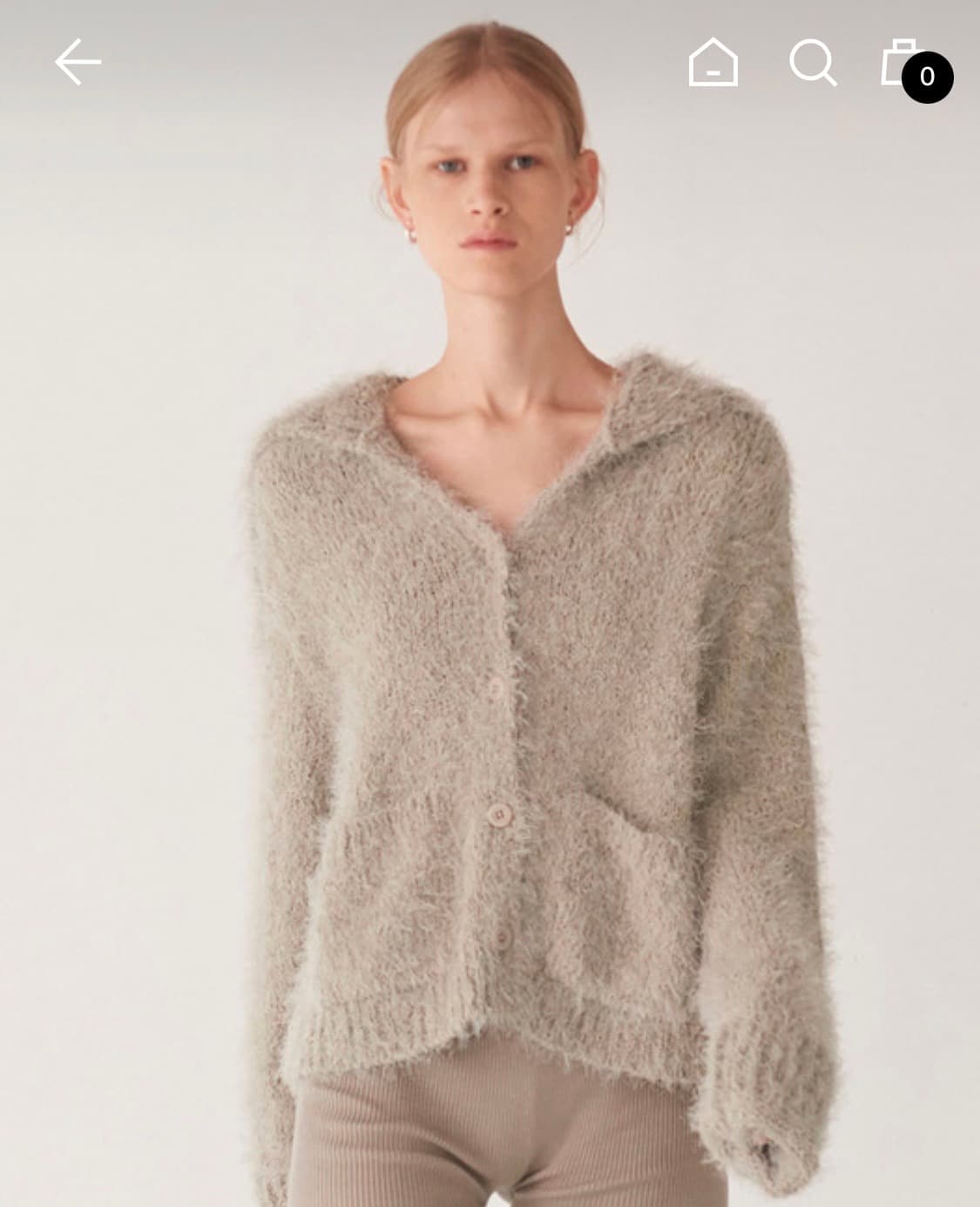 다이애그널 세일러니트 가디건 민트그레이 상품이미지2