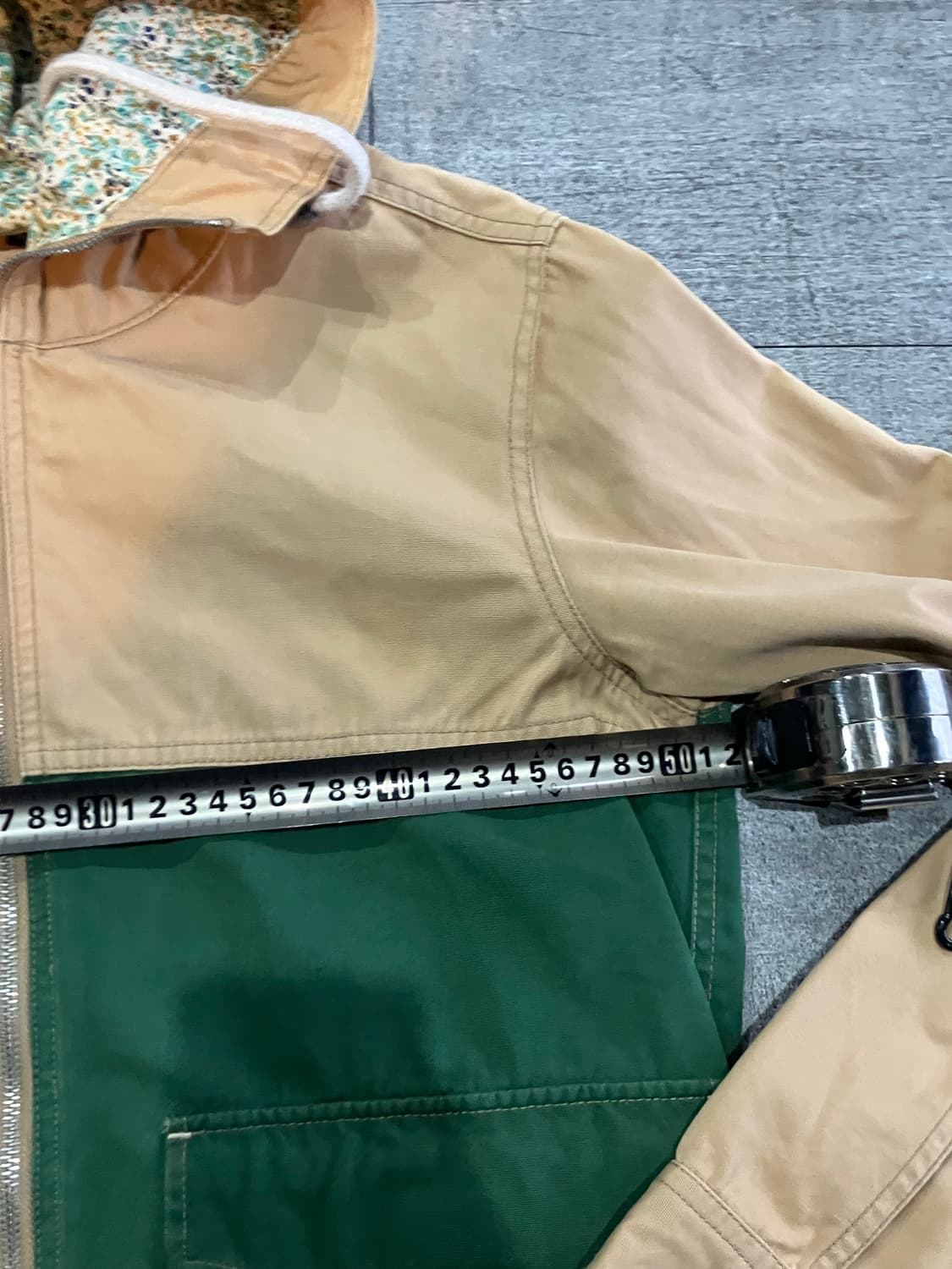 일본빈티지 Cinopanic 올드스쿨아메카지 너드남 투톤배색자켓 상품이미지2