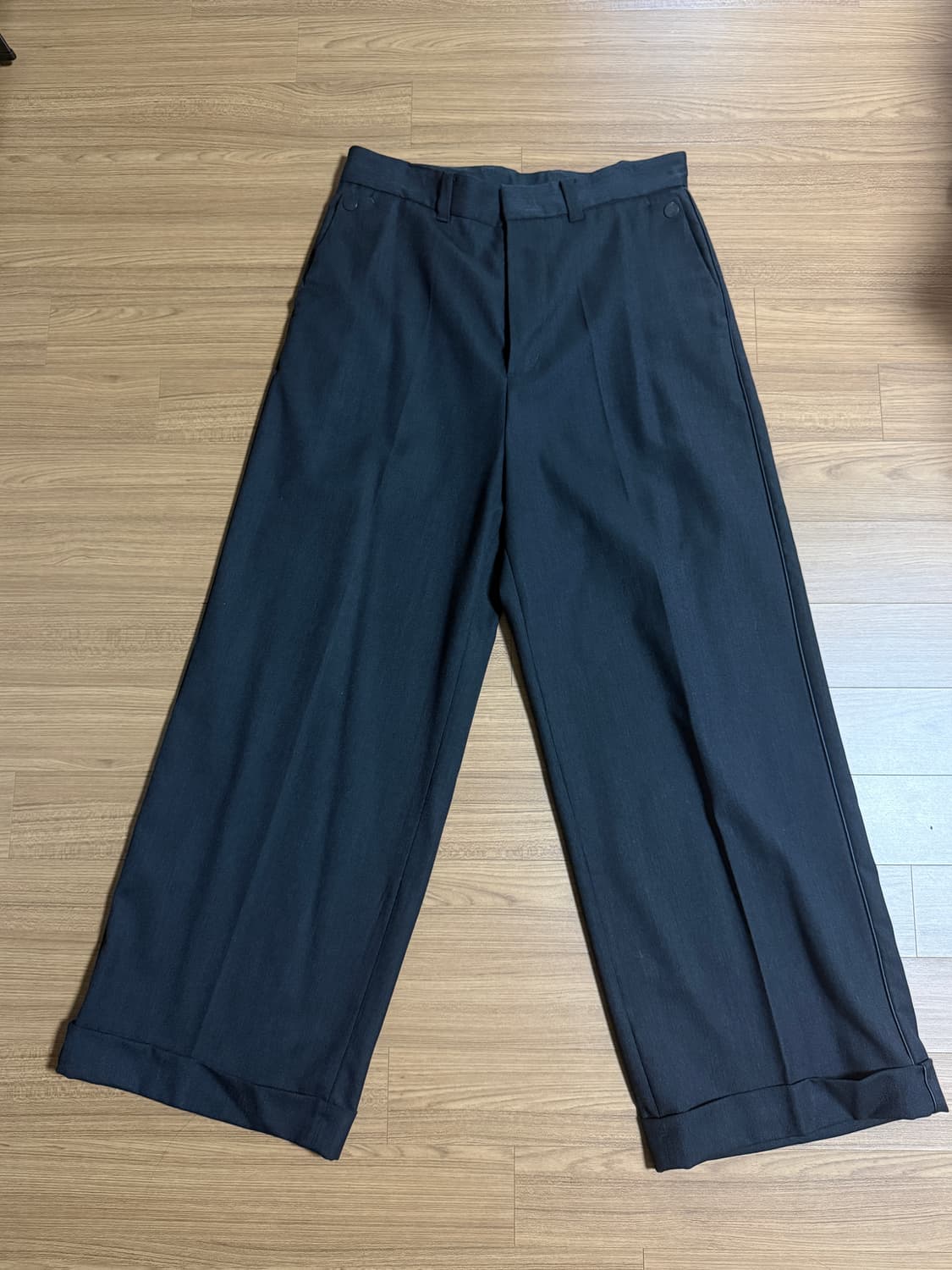 유스 youth leather trim 와이드 팬츠 M 상품이미지3