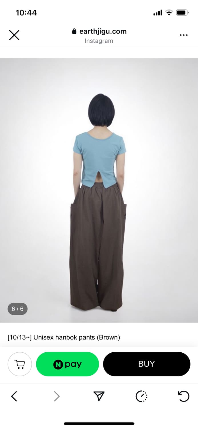 Earthjigu 한복팬츠 브라운 상품이미지4