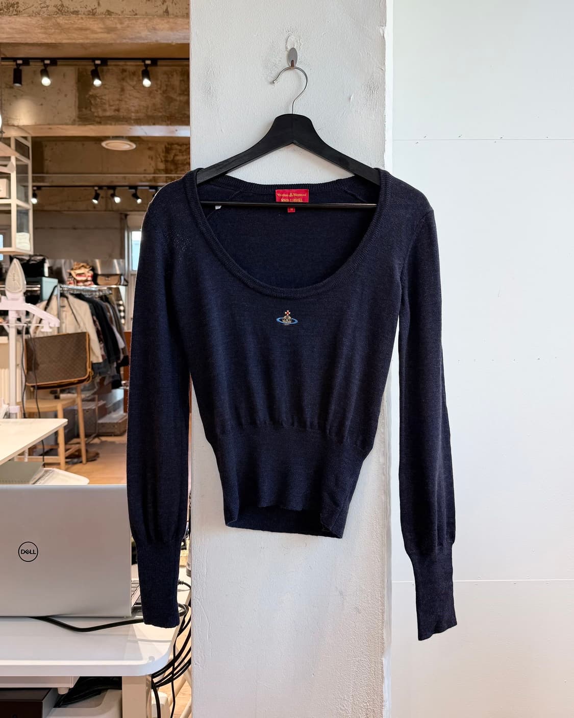 비비안 웨스트우드 레드라벨 네이비 orb자수 오브 니트  상품이미지2