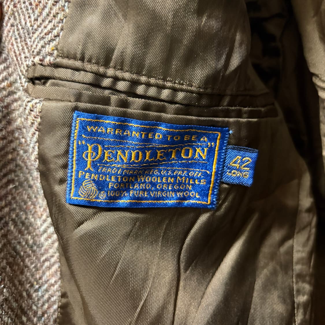 펜들턴 버진 울 헤링본 스웨이드 패치 웨스턴 자켓 / 브라운,42(XL) 상품이미지9