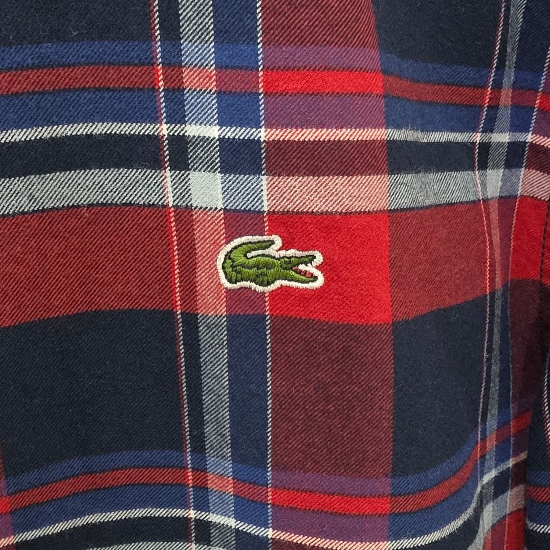 라코스테 플란넬 체크셔츠- M 상품이미지3