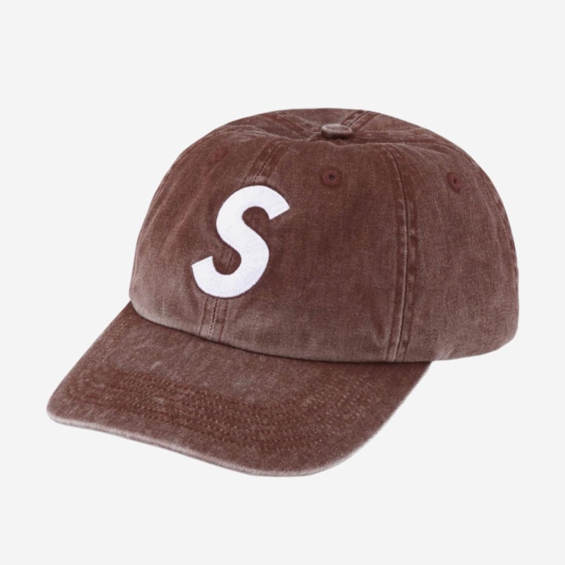 슈프림 S 로고 피그먼트 캡 브라운 상품이미지5