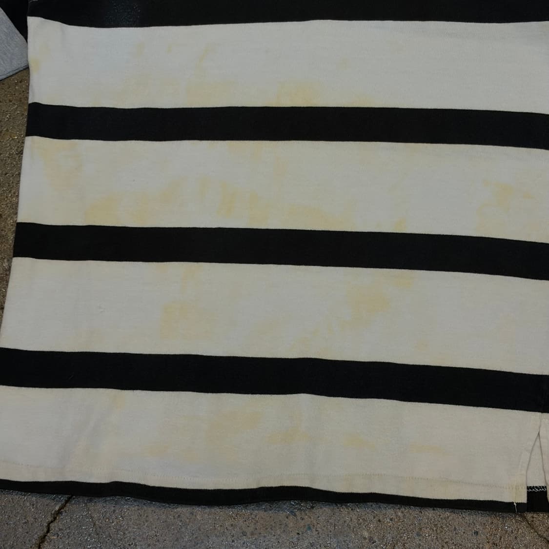 90s Made in USA 빈티지 스트라이프 오리지널 럭비티 카라티 상품이미지9