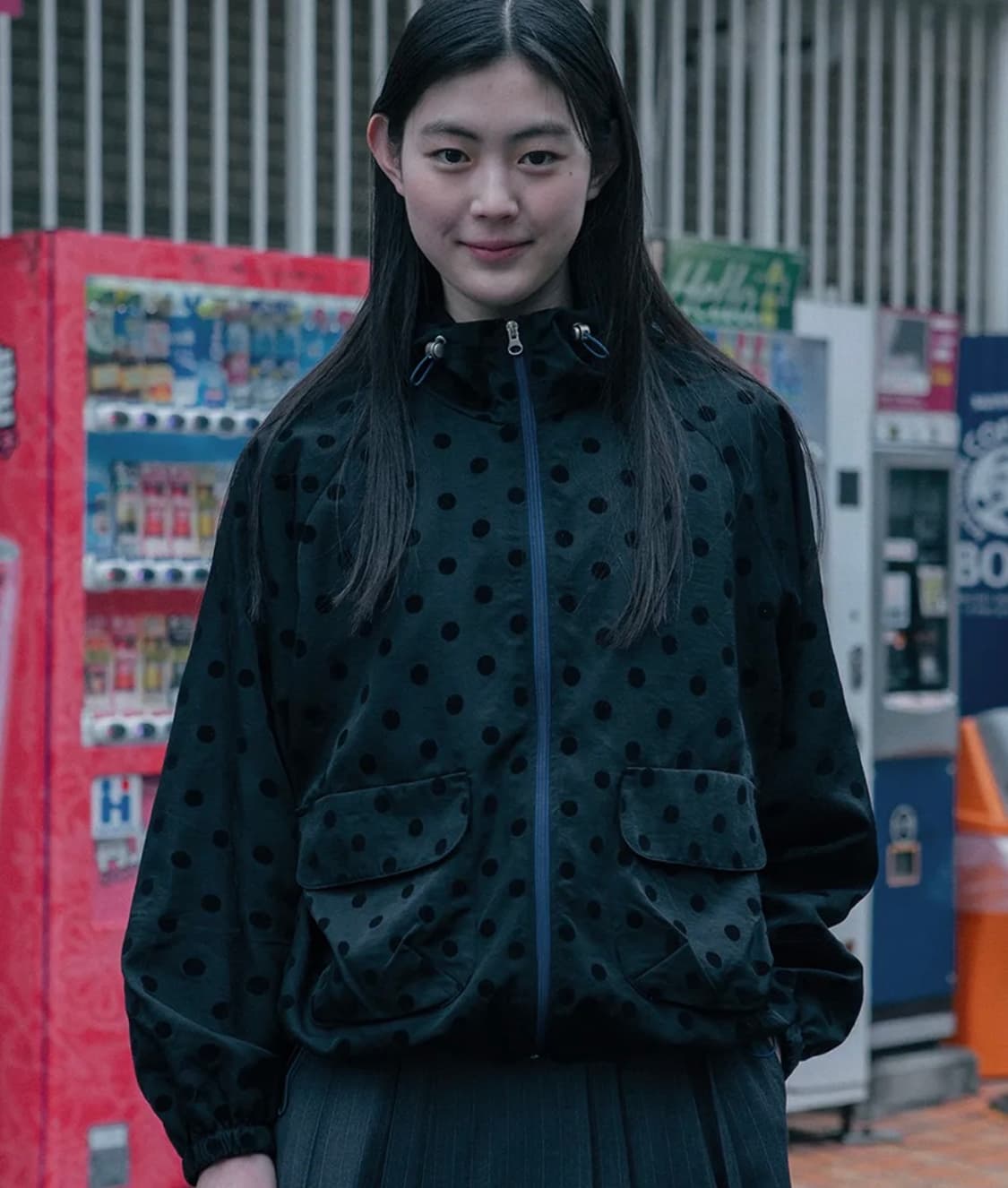 오헤시오 dot frill hooded windbreaker jumper 상품이미지1