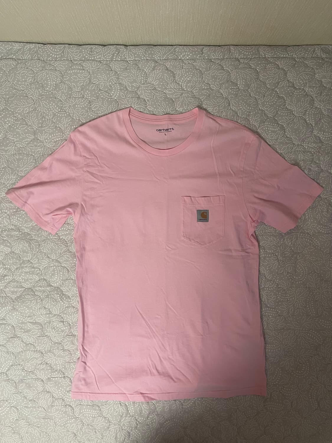 칼하트 포켓 티셔츠 핑크 상품이미지1