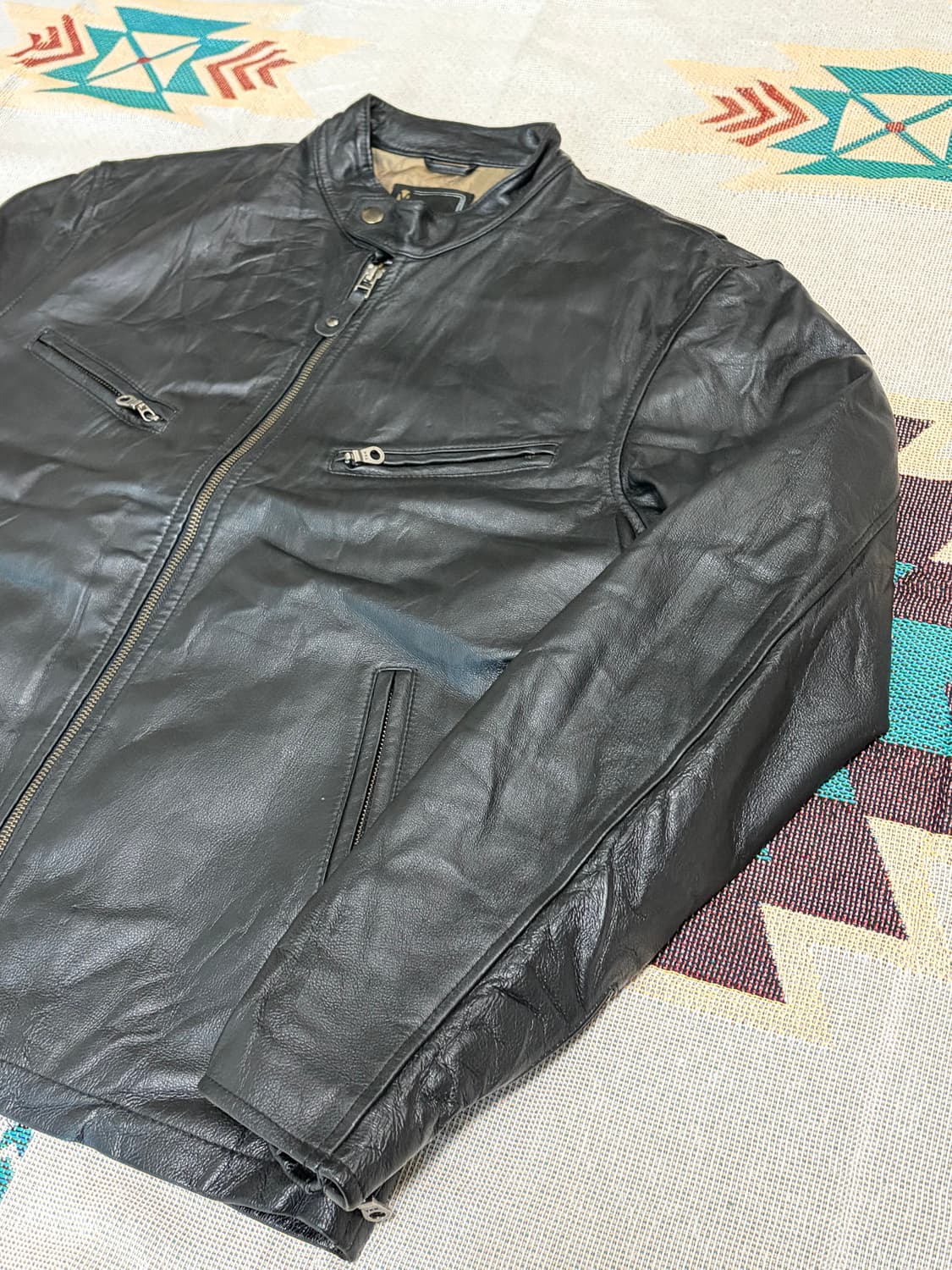 밴티나 리얼레더 싱글 라이더 카페레이서 자켓  상품이미지2