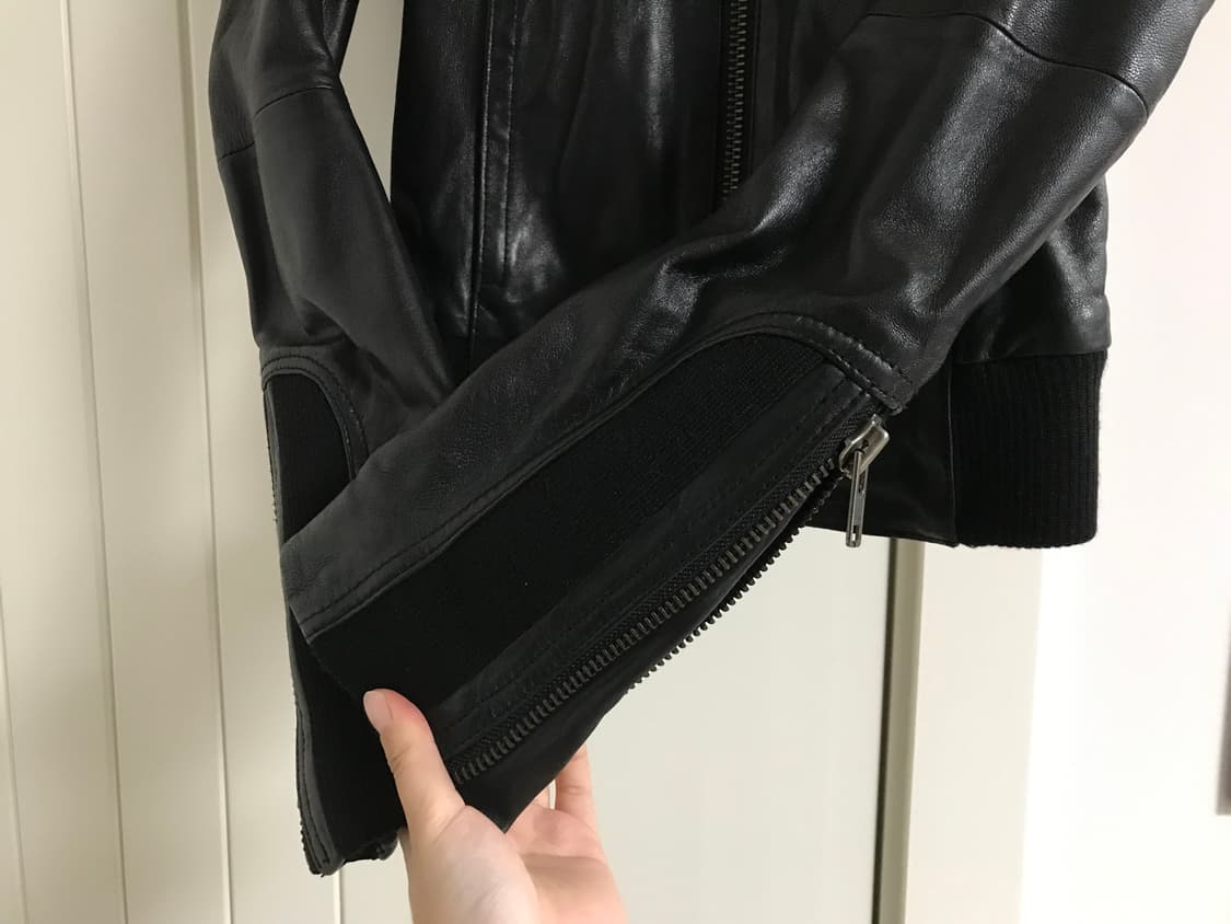 빈티지 후드 가죽 자켓 상품이미지2