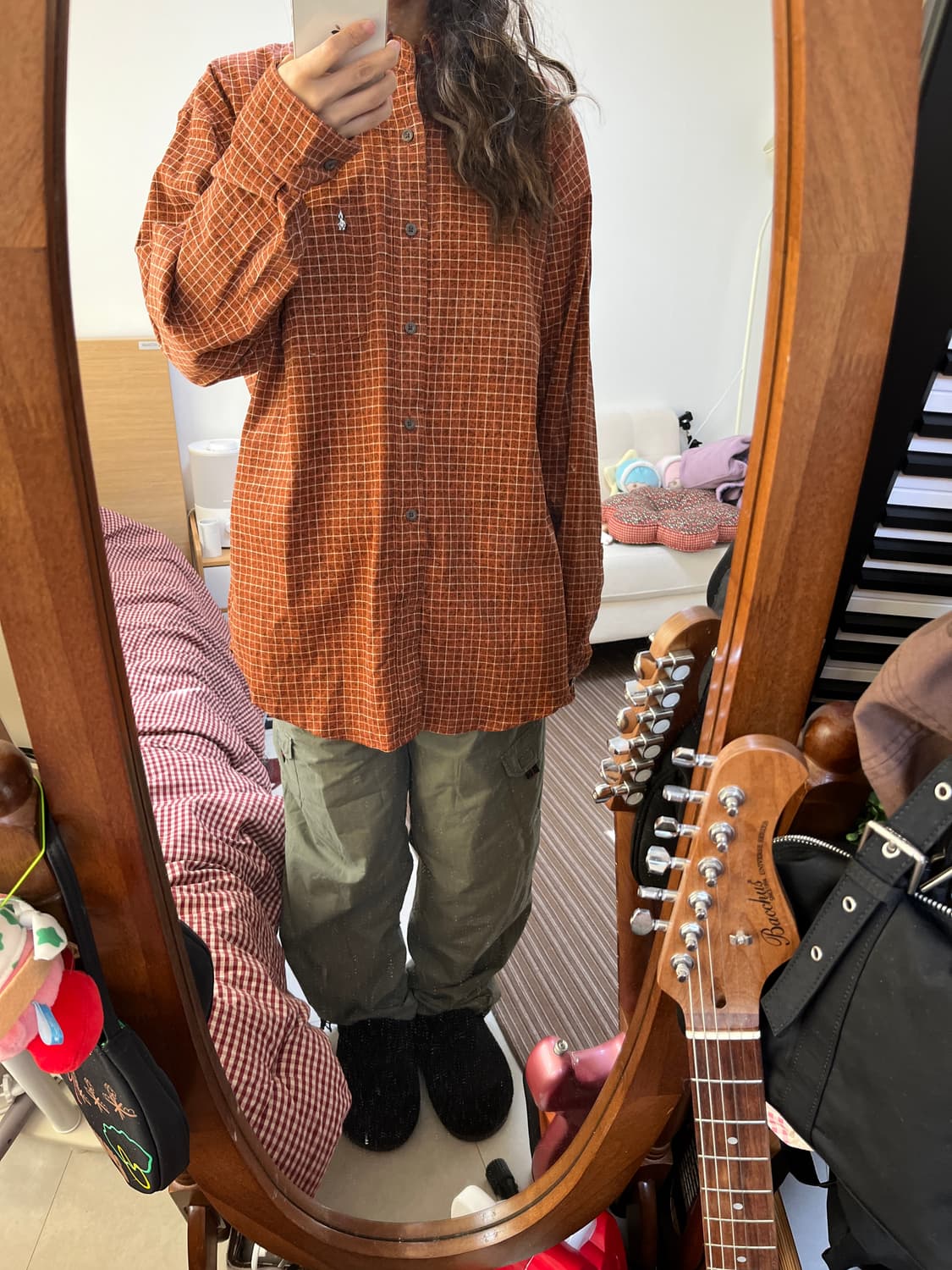 hush puppies 강아지 체크 셔츠 상품이미지3