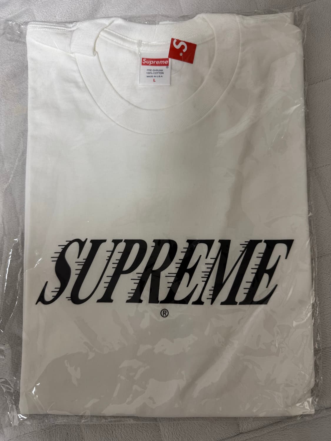슈프림 슬랩 샷 티셔츠 화이트 L 상품이미지2
