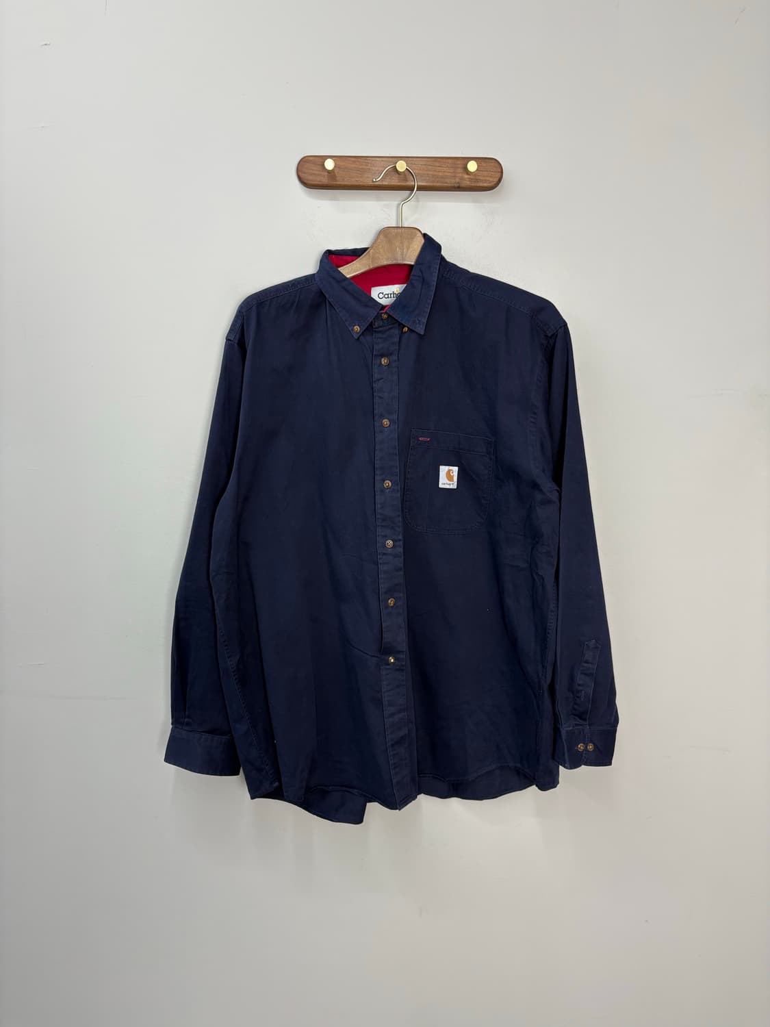 칼하트로고 네이비 워크셔츠 A2782 상품이미지2