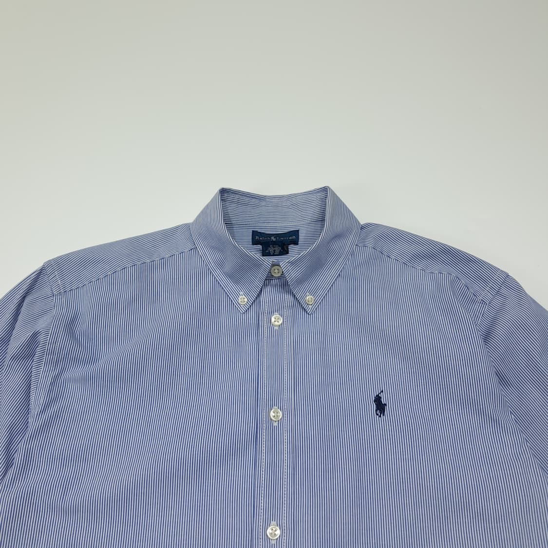 CL807 XL 폴로 00s 핀스트라이프 블루 셔츠 남방 상품이미지2