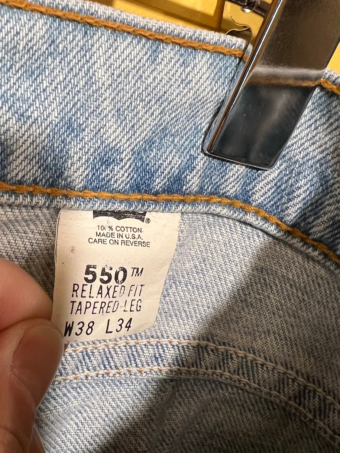 90s USA 리바이스 빈티지 데님 550 W36 상품이미지9