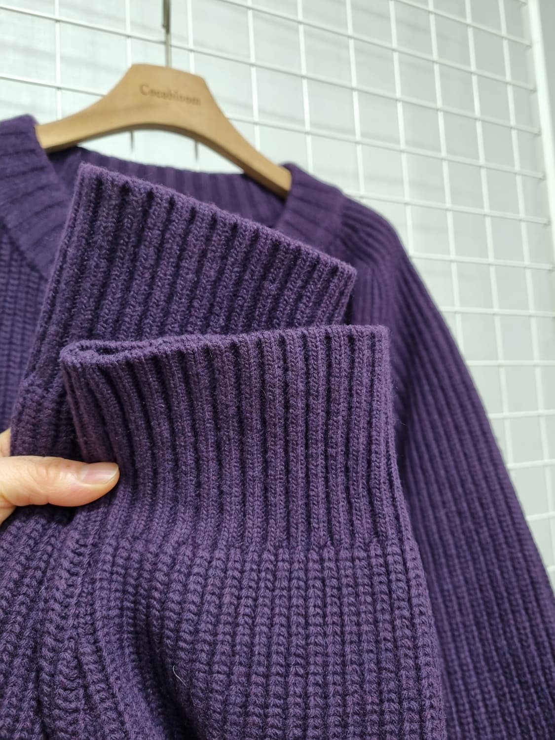 irn 이른 새들 니트가디건 M (퍼플) 상품이미지3