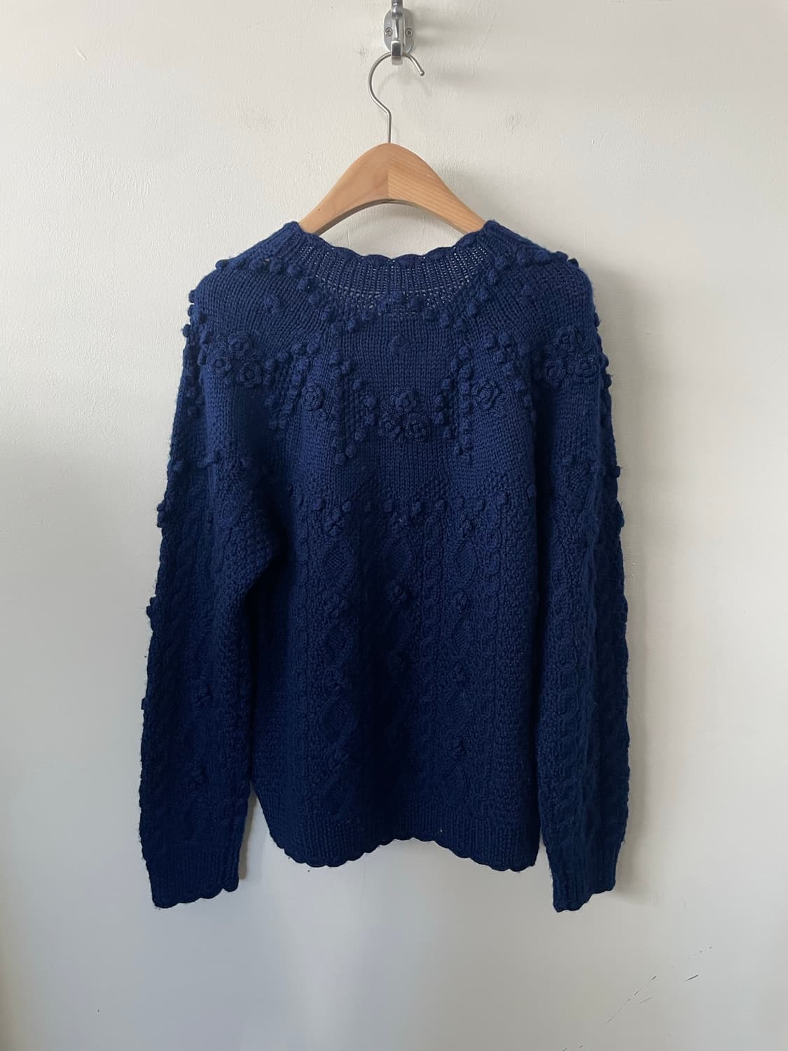 vintage blue pompom scalloped wool knit 상품이미지6