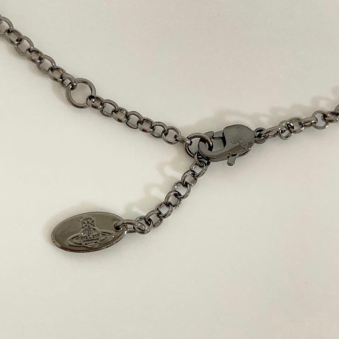 비비안 웨스트우드 실버 크리스탈 3d orb펜던트 체인 목걸이(새상품) 상품이미지5