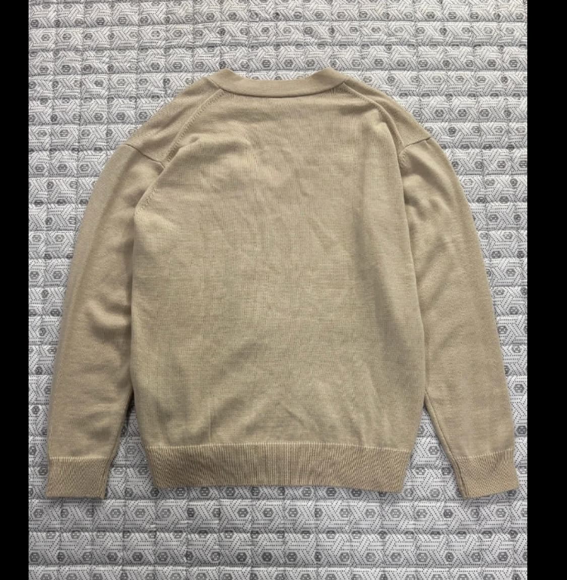 아미 AMI 스몰 하트 오버핏 가디건 베이지 95 상품이미지4