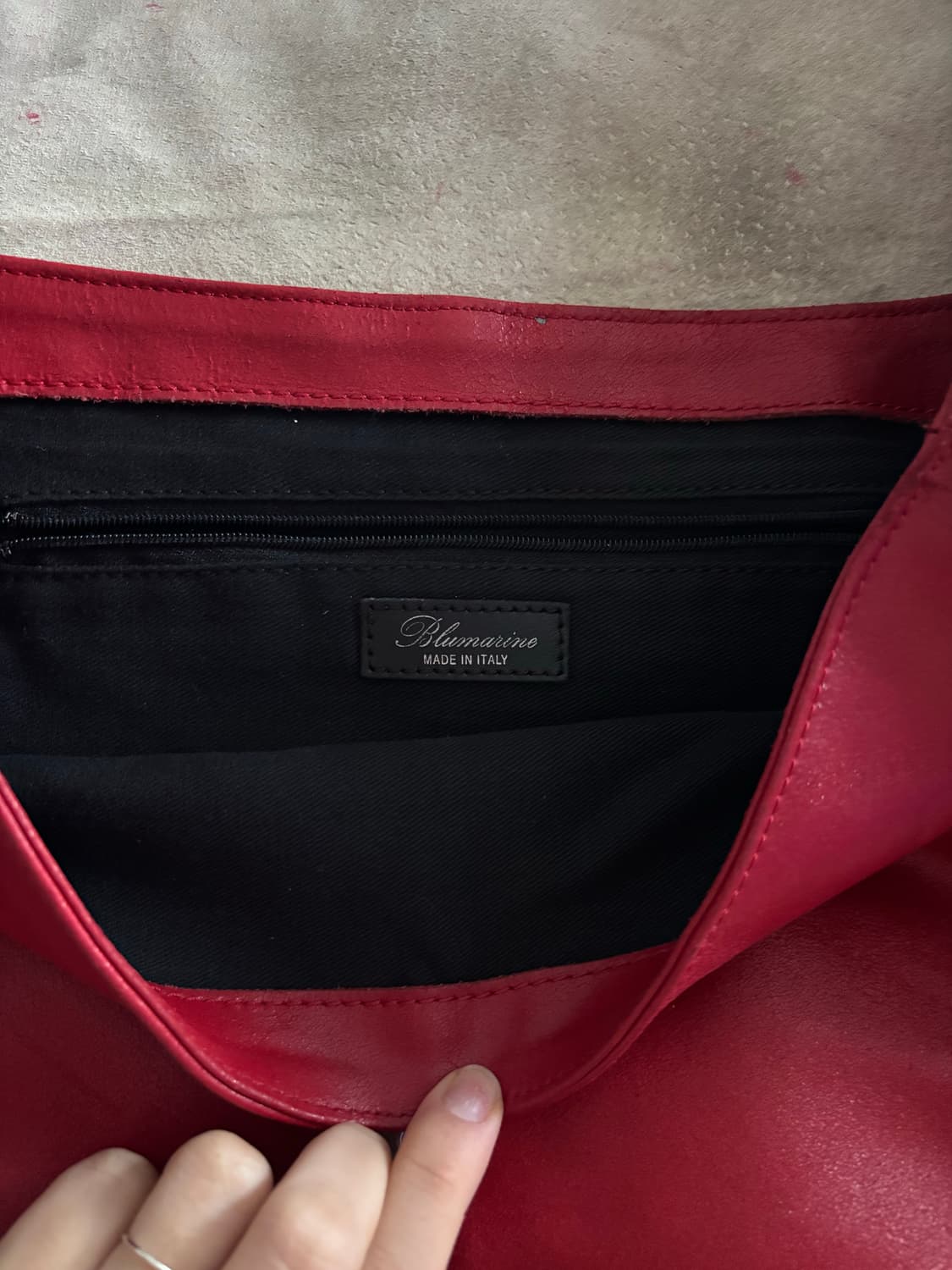 블루마린 리얼 레더 숄더백 상품이미지5