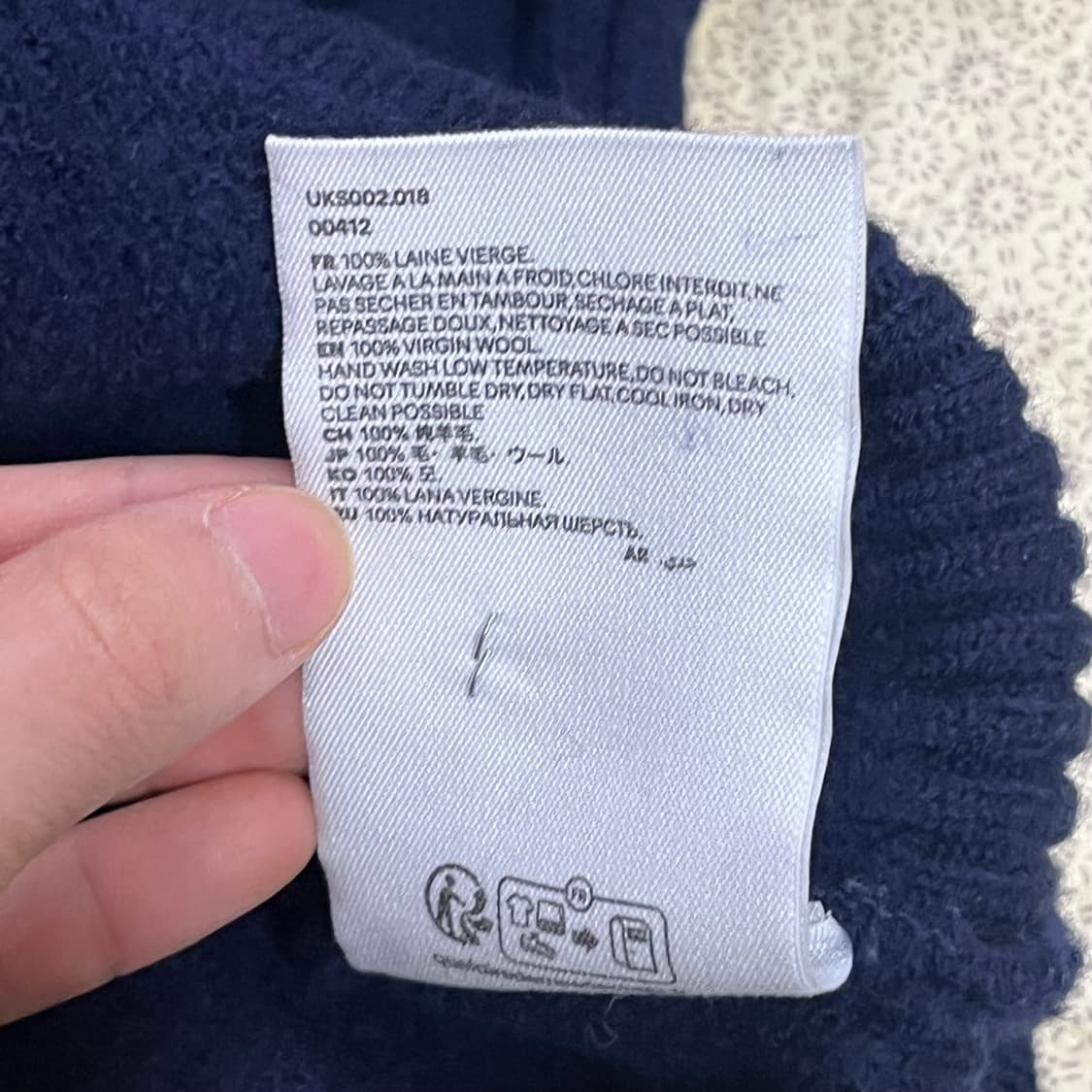 [M]아미 파리스 빅하트로고 네이비 니트 상품이미지5