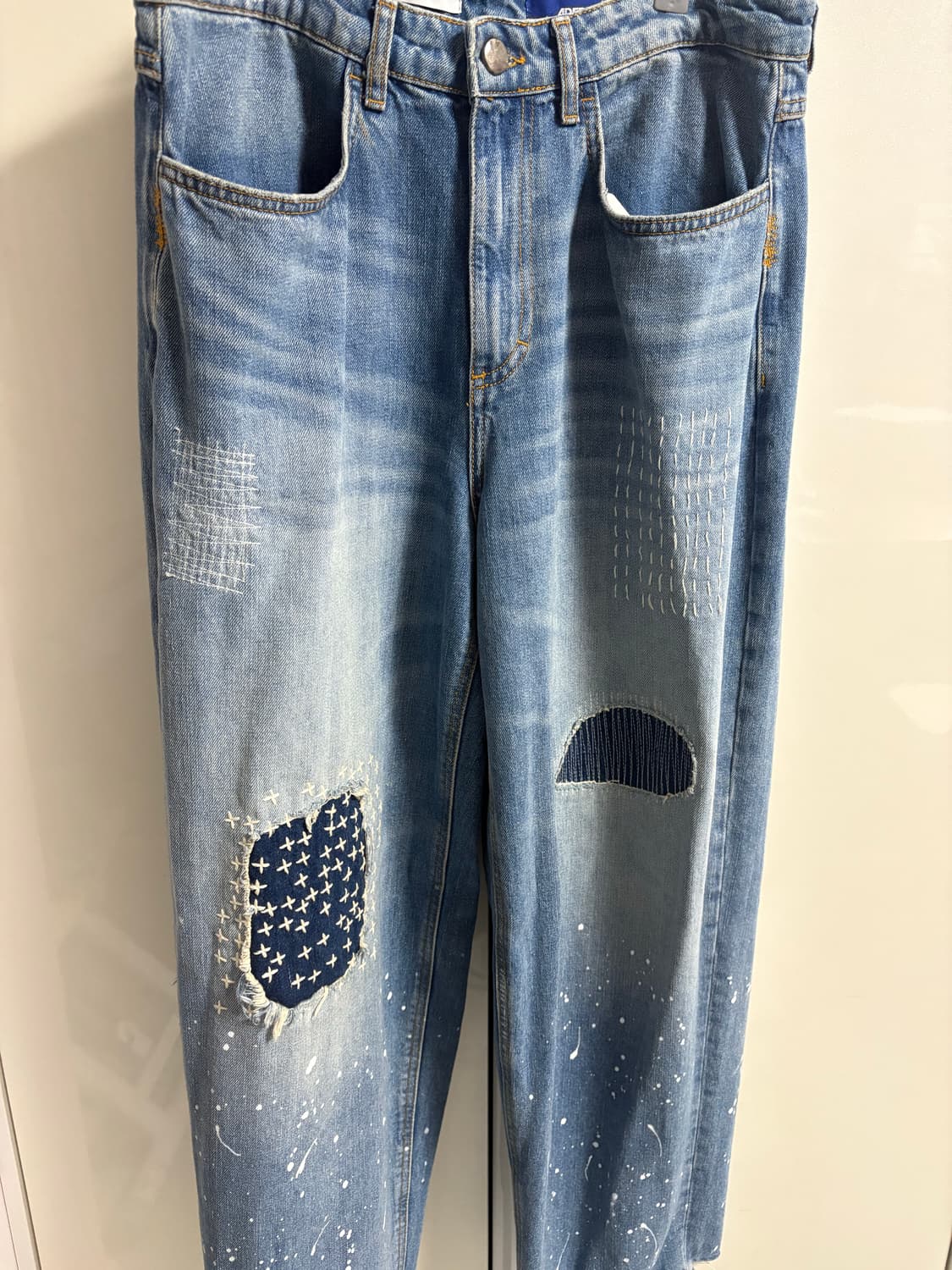 아더에러X자라 패치워크 진 블루 42사이즈 상품이미지1