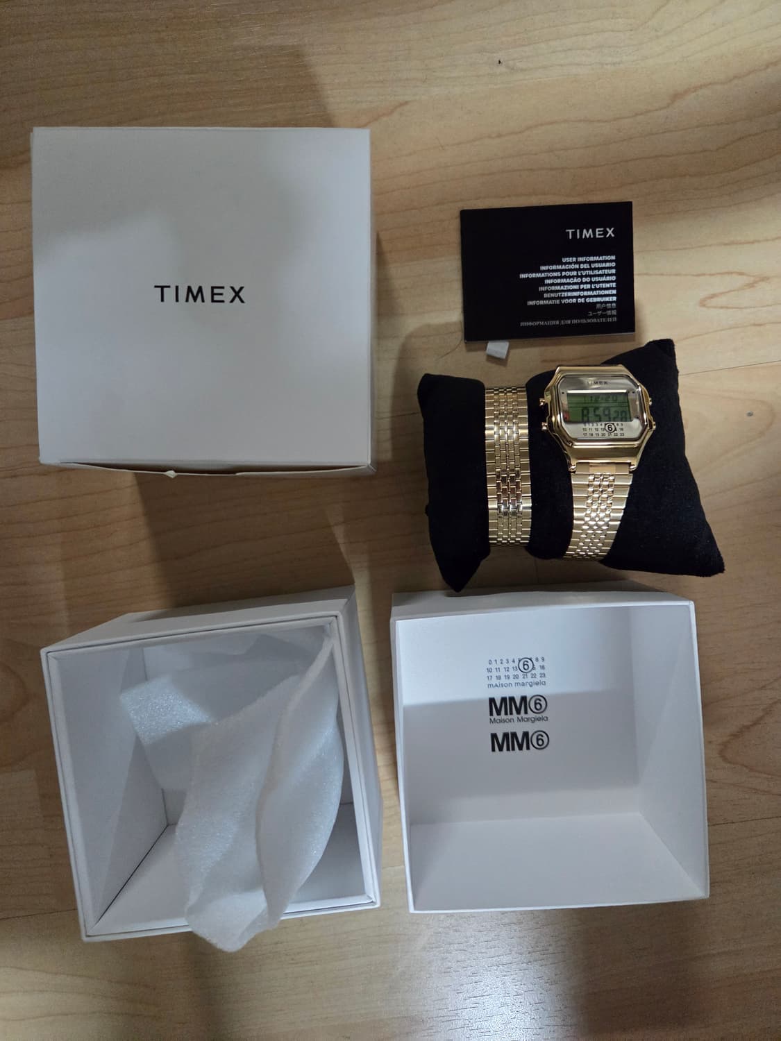 타이맥스 x MM6 메종 마르지엘라 T80 스테인리스 스틸 골드 팔아요 상품이미지2