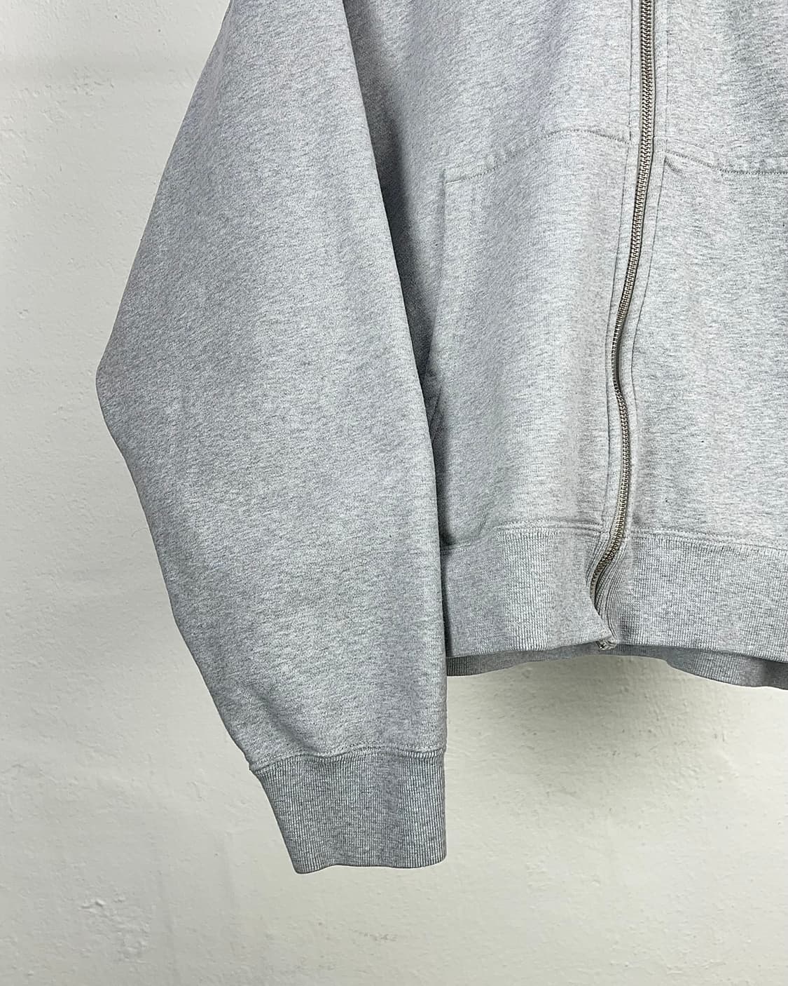 나이키 x 스투시 그레이 헤더 플리스 후디 풀 집업 자켓 상품이미지4