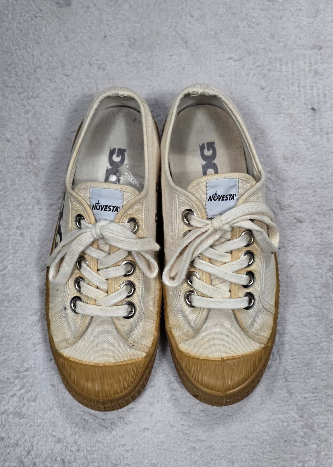 꼼데가르송 X 노베스타 CDG 캔버스 스니커즈 아이보리 36사이즈 상품이미지3