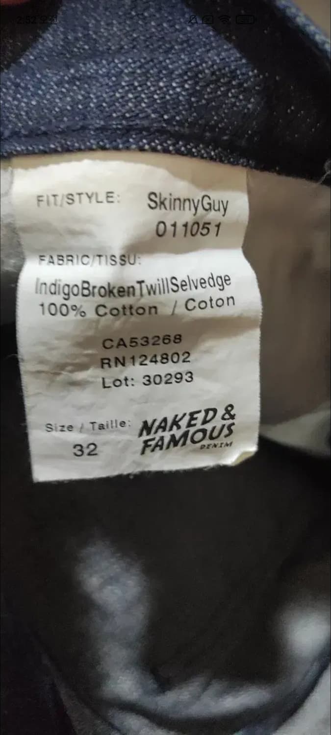 네페진 스키니가이 인디고 브로큰트윌 셀비지 상품이미지8