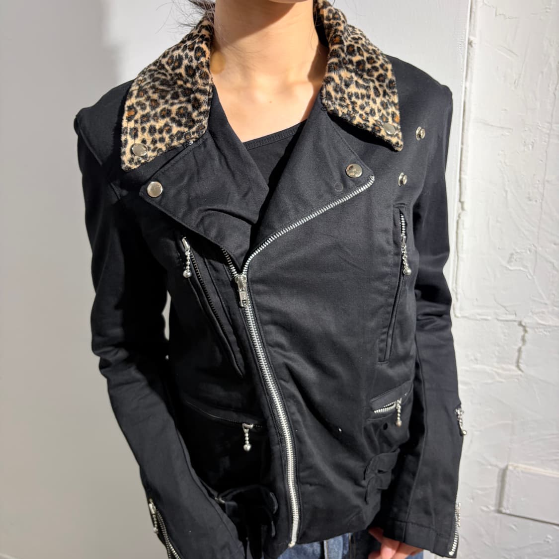 펑크 레오파드 라이더 자켓 상품이미지3