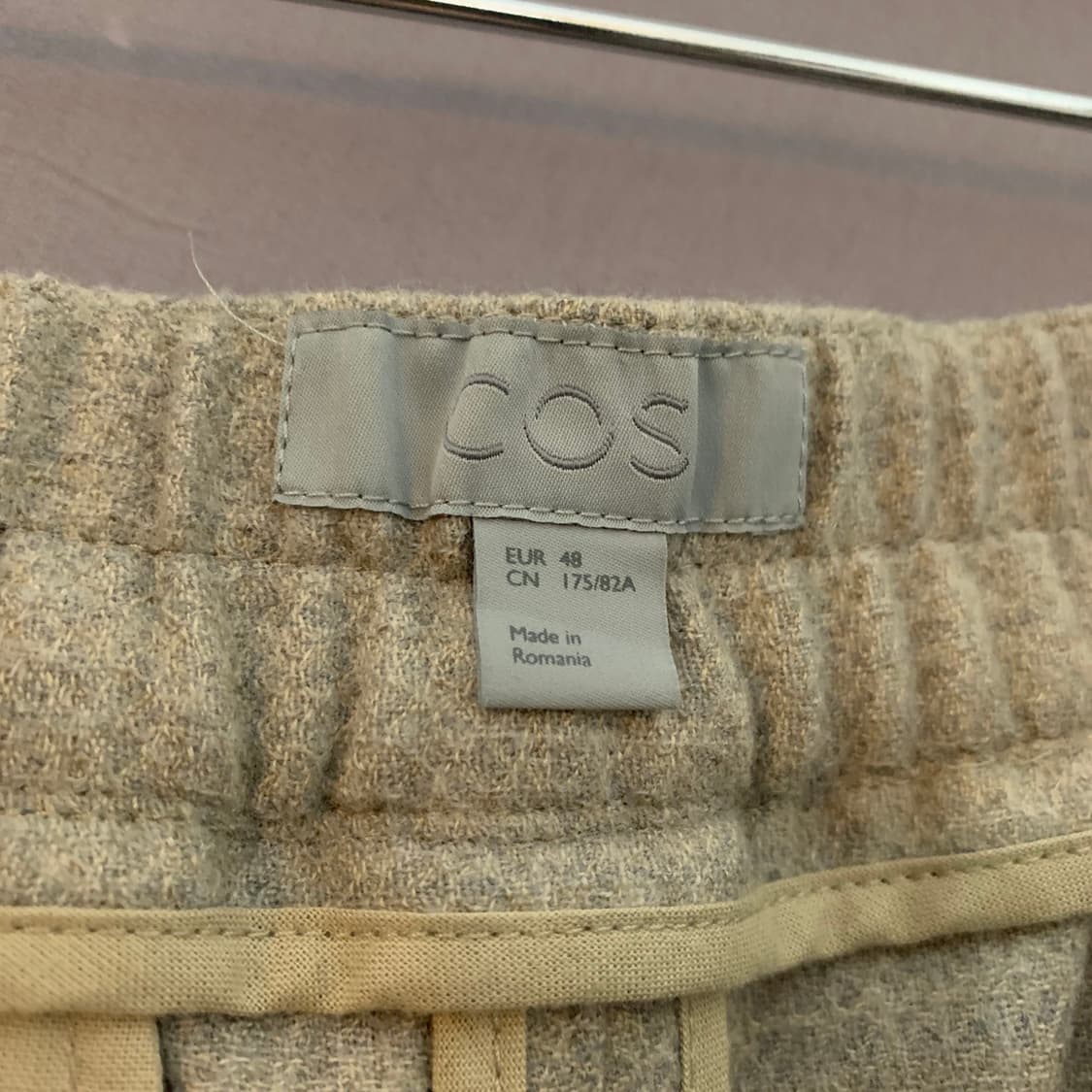 32인치 COS 코스 모직 울 밴딩 스판 팬츠 상품이미지4