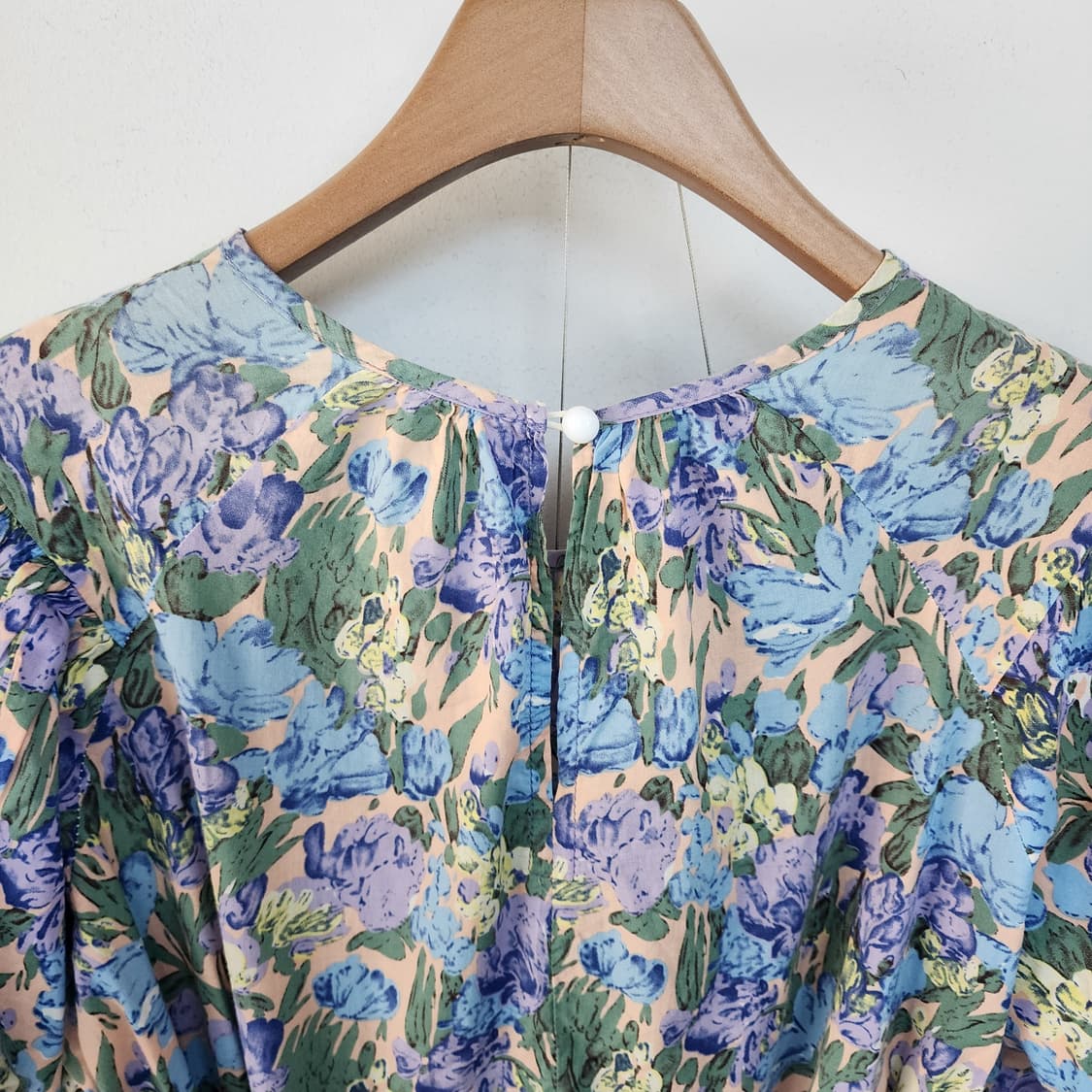 플라워 패턴 볼륨 롱 원피스 상품이미지5