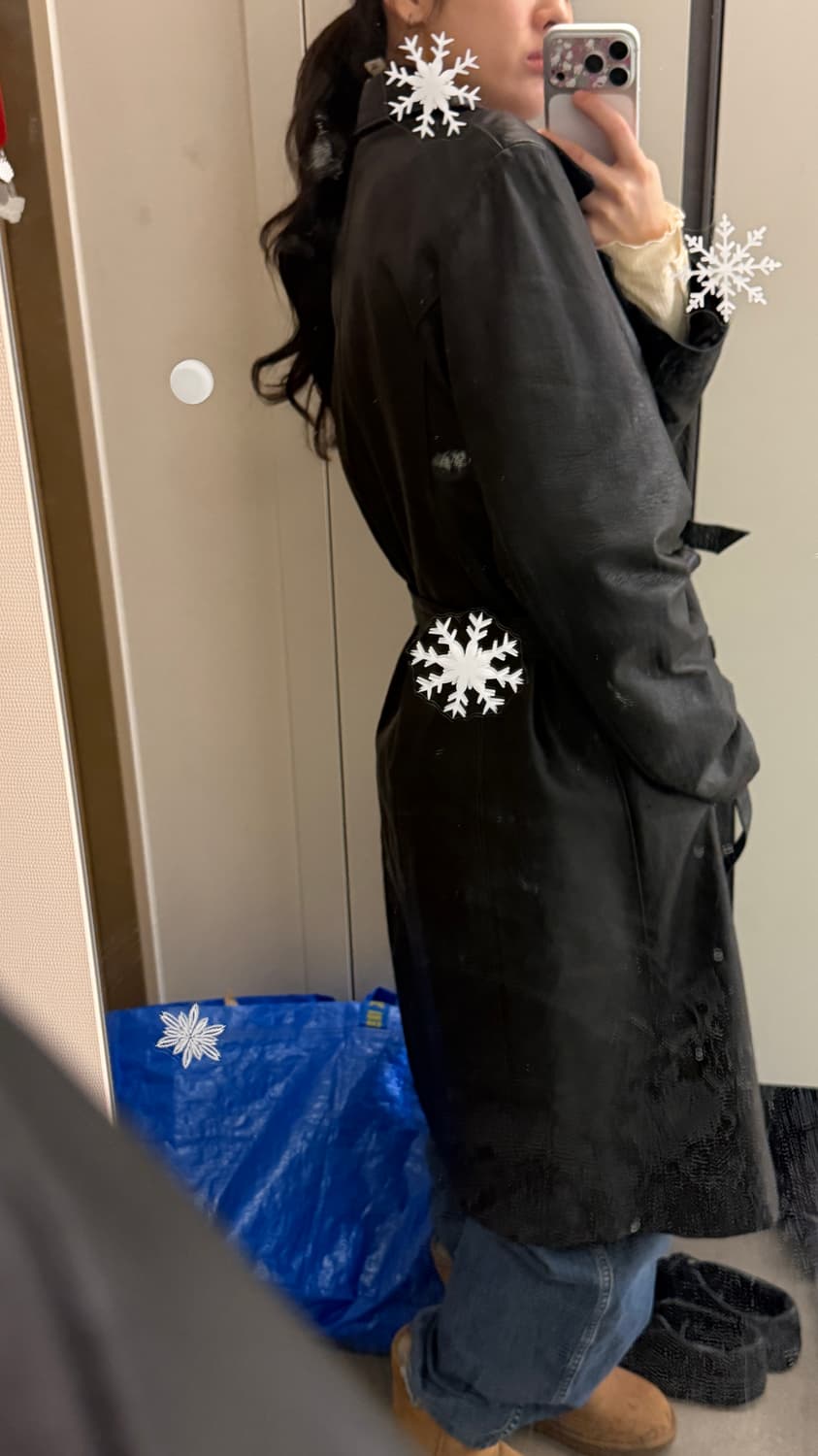 [Made in Italy] 파리 빈티지샵 구매 베라펠레 레더 코트 상품이미지5