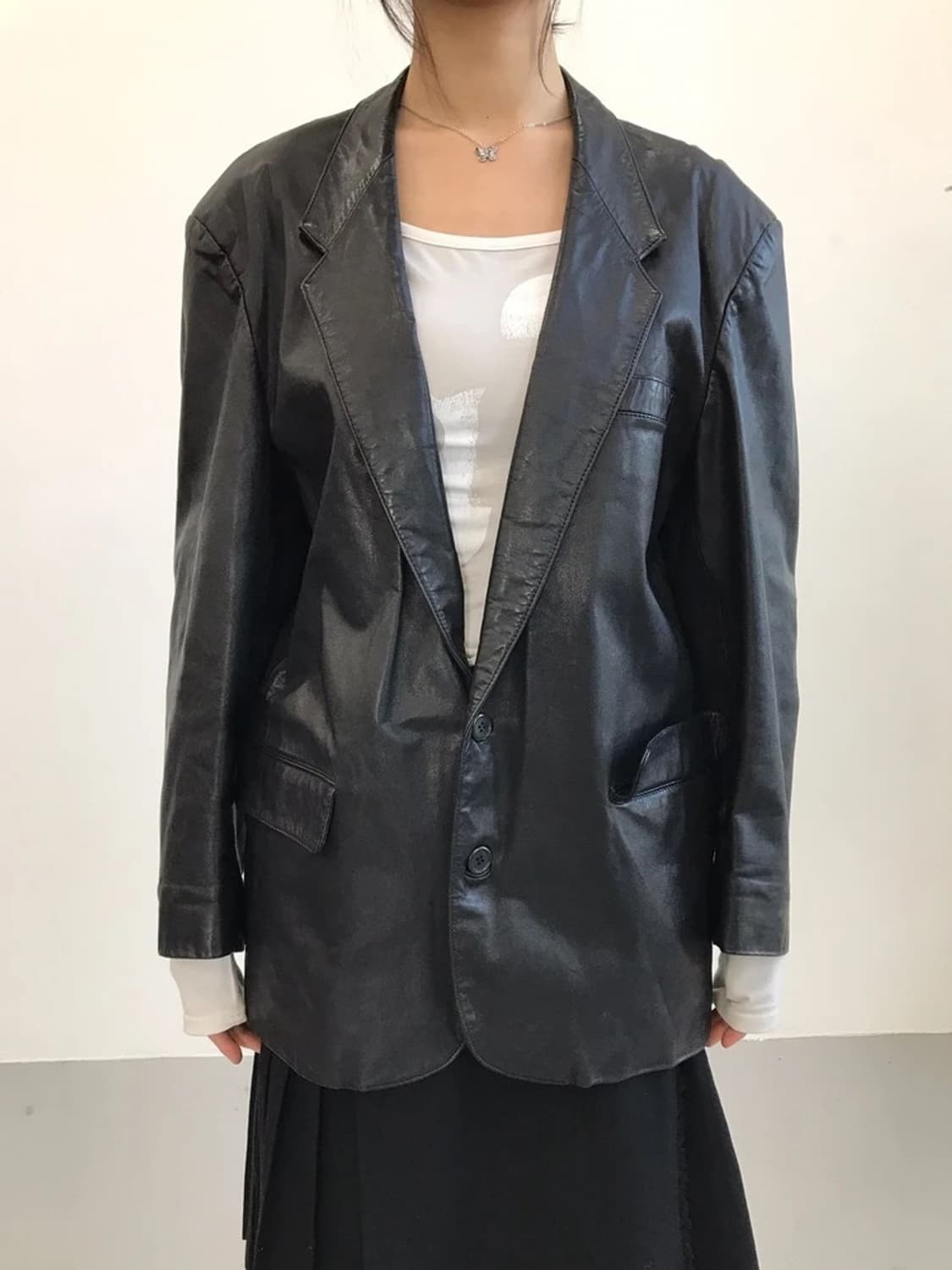 Pierre Bonce Cow Leather Blazer Jacket 상품이미지1