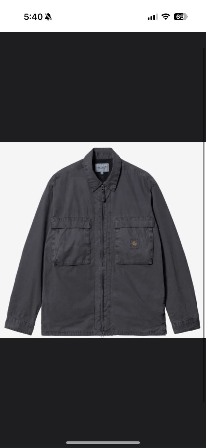 칼하트 가먼트 다이 셔츠 케냐드셔츠자켓 상품이미지1