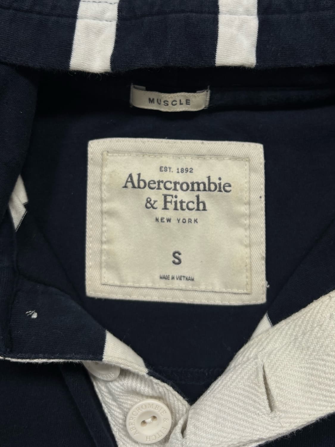 아베크롬비 네이비 스트라이프 후드 상품이미지7