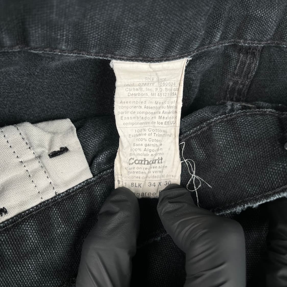 빈티지 칼하트 블랙 싱글니 카펜터 팬츠 B11BLK 상품이미지5