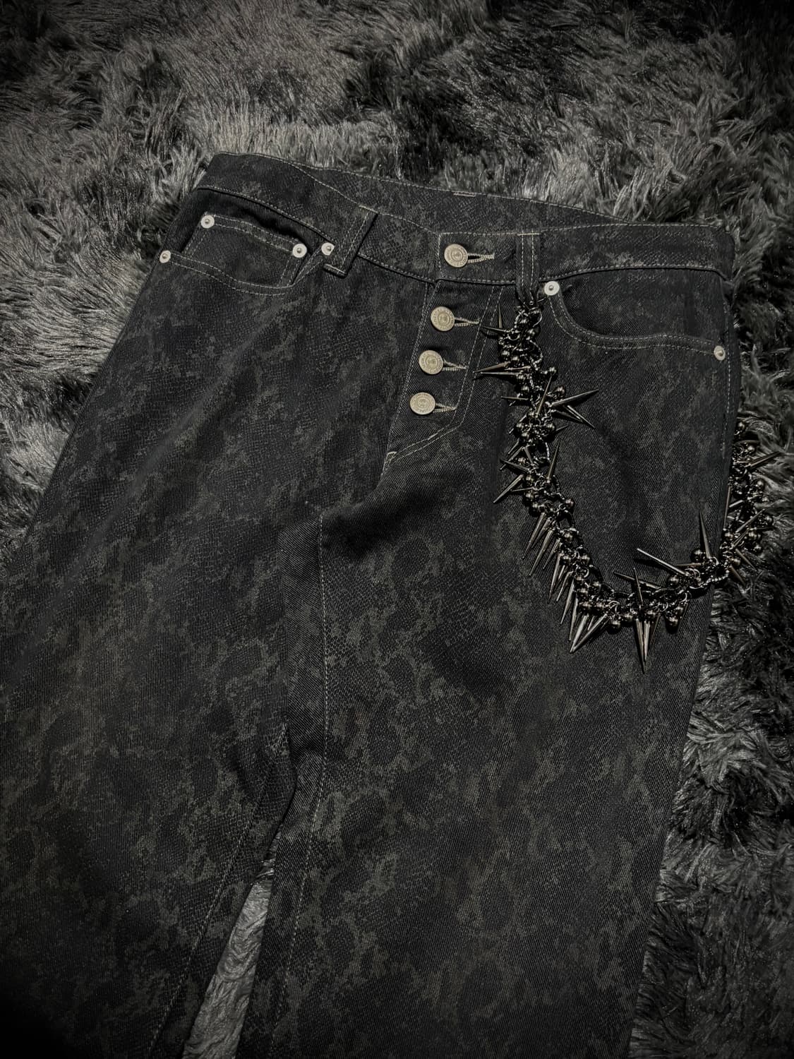 Tornado Mart 스네이크 패턴 부츠컷 팬츠 상품이미지3