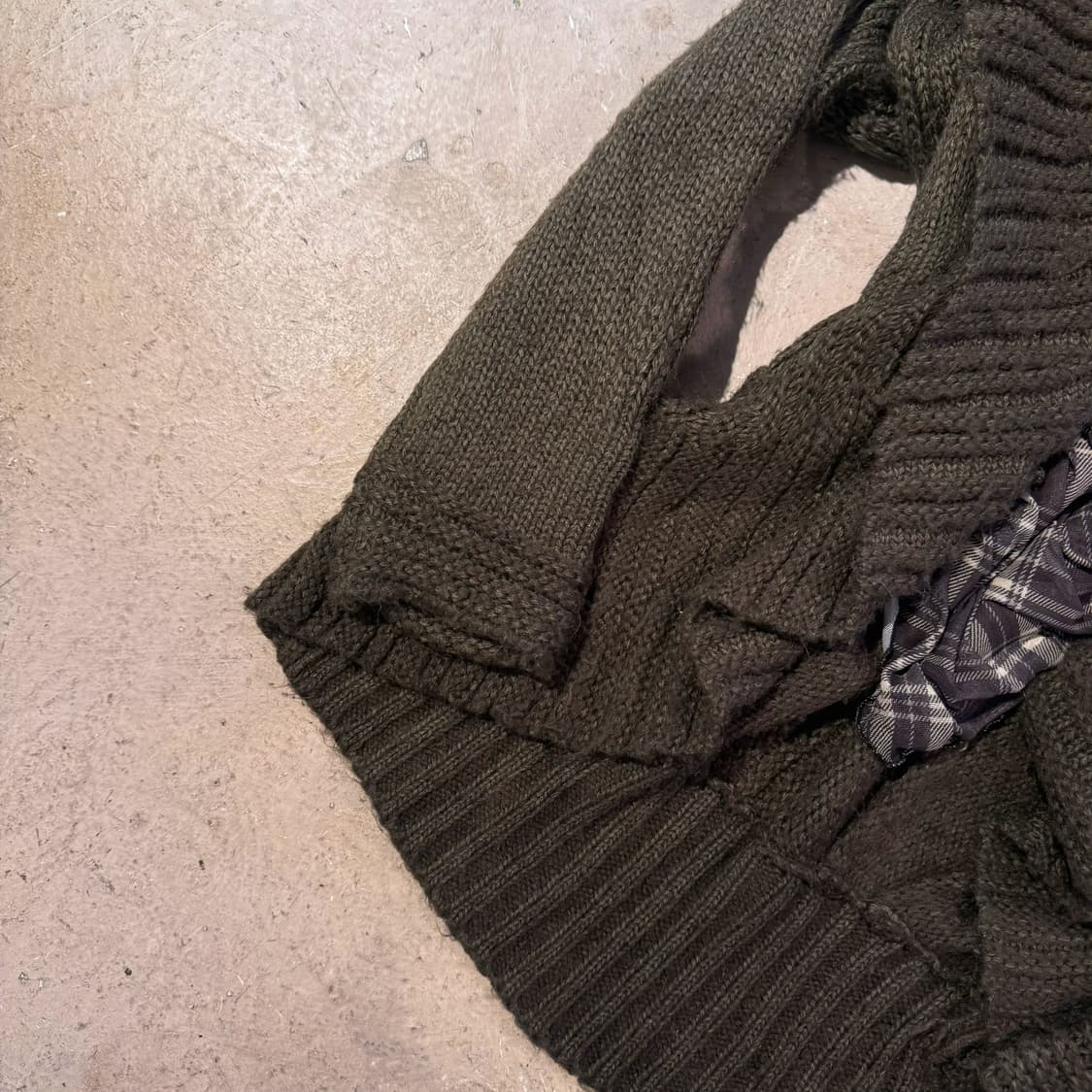 브라운 오픈 가디건 상품이미지2