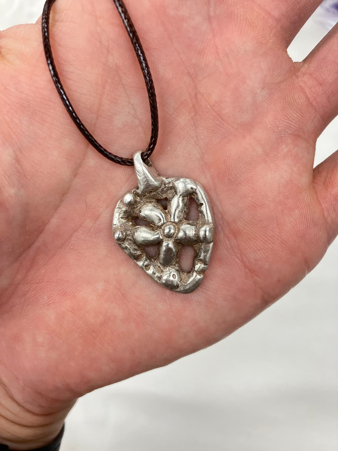 Flower Pick Pendant Necklace (Silver) 상품이미지3