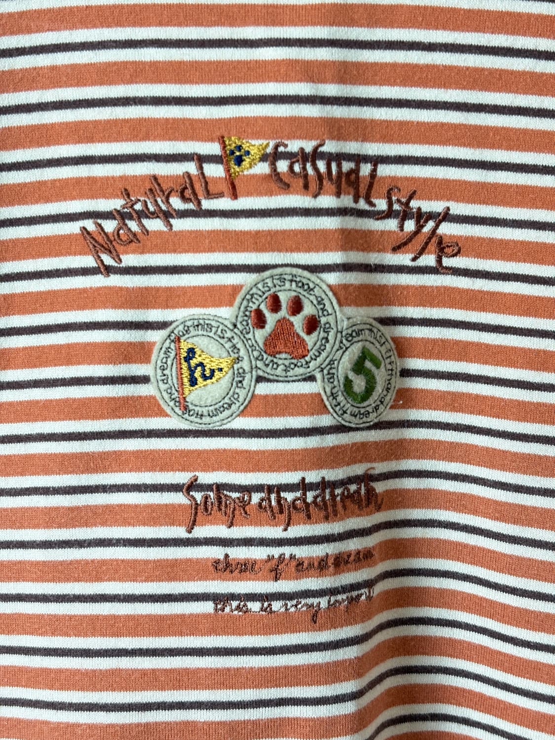 오렌지 퍼피 포우 스트라이프 반팔티 상품이미지8