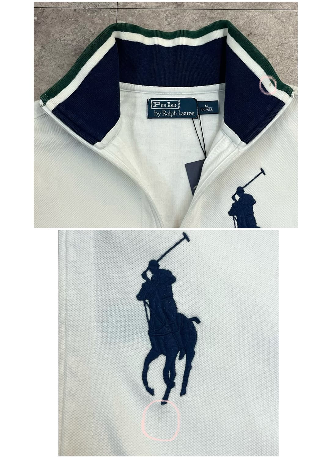 폴로 랄프로렌 빅포니 져지 화이트 M #csz4141 상품이미지4