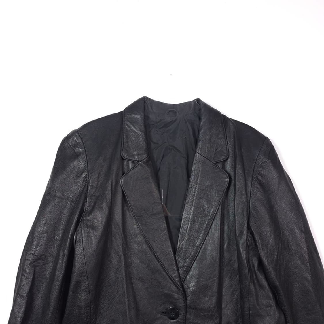 빈티지 천연 양가죽 2버튼 오버핏 레더 블레이저 66 상품이미지3