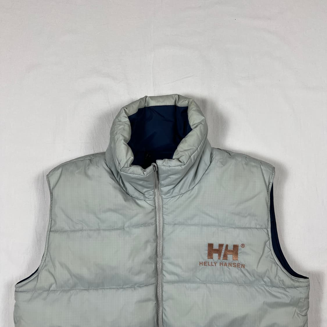 90‘s 헬리한센 hh 빅로고 리버시블 다운 패딩 조끼 상품이미지6