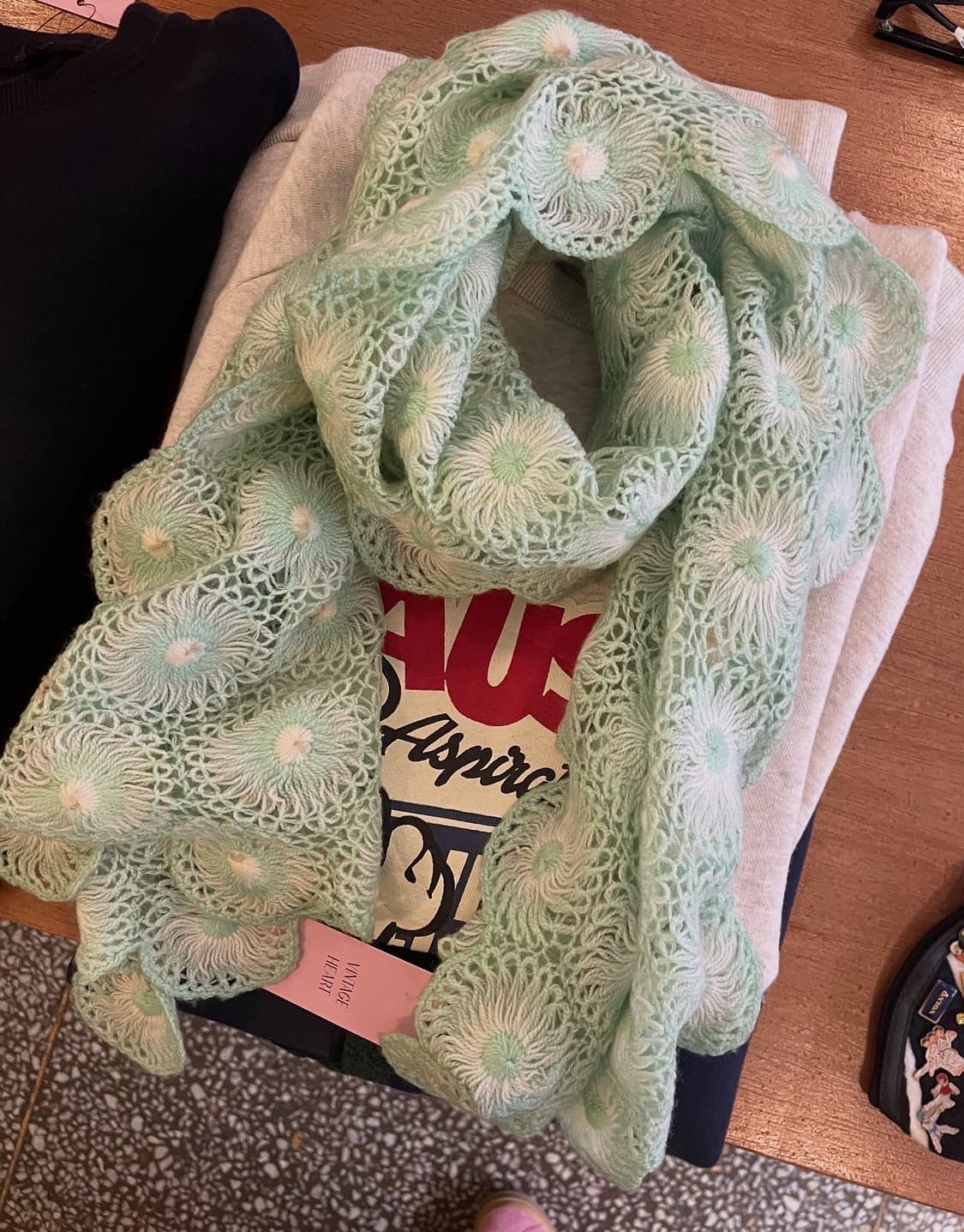 민트 플라워 머플러 [무배] 상품이미지2